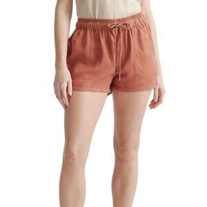 Quince Rustic Terracotta Drawstring Shorts